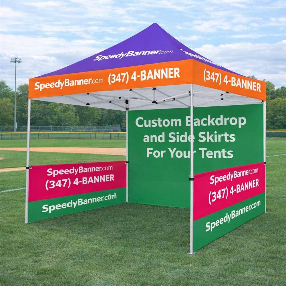 Tent Banner Example - Baseball Field